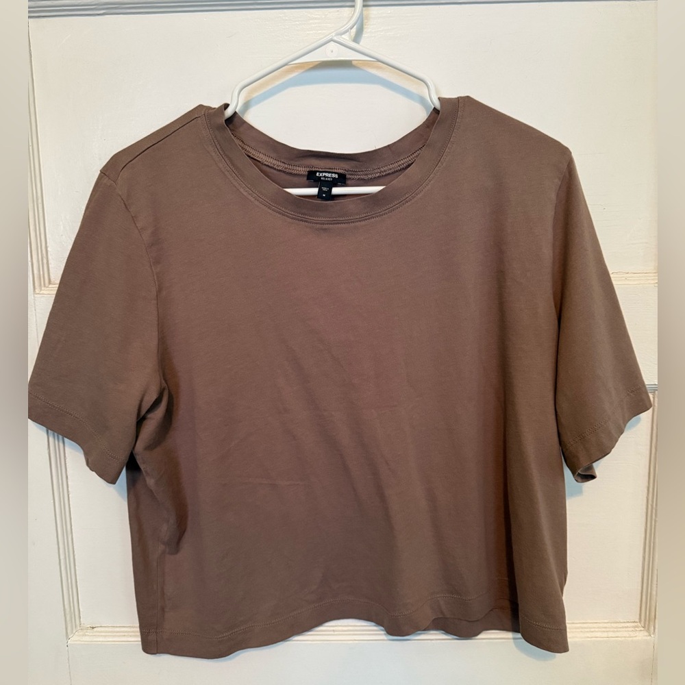 Express Crew Neck Short Sleeve Boyfriend Tee